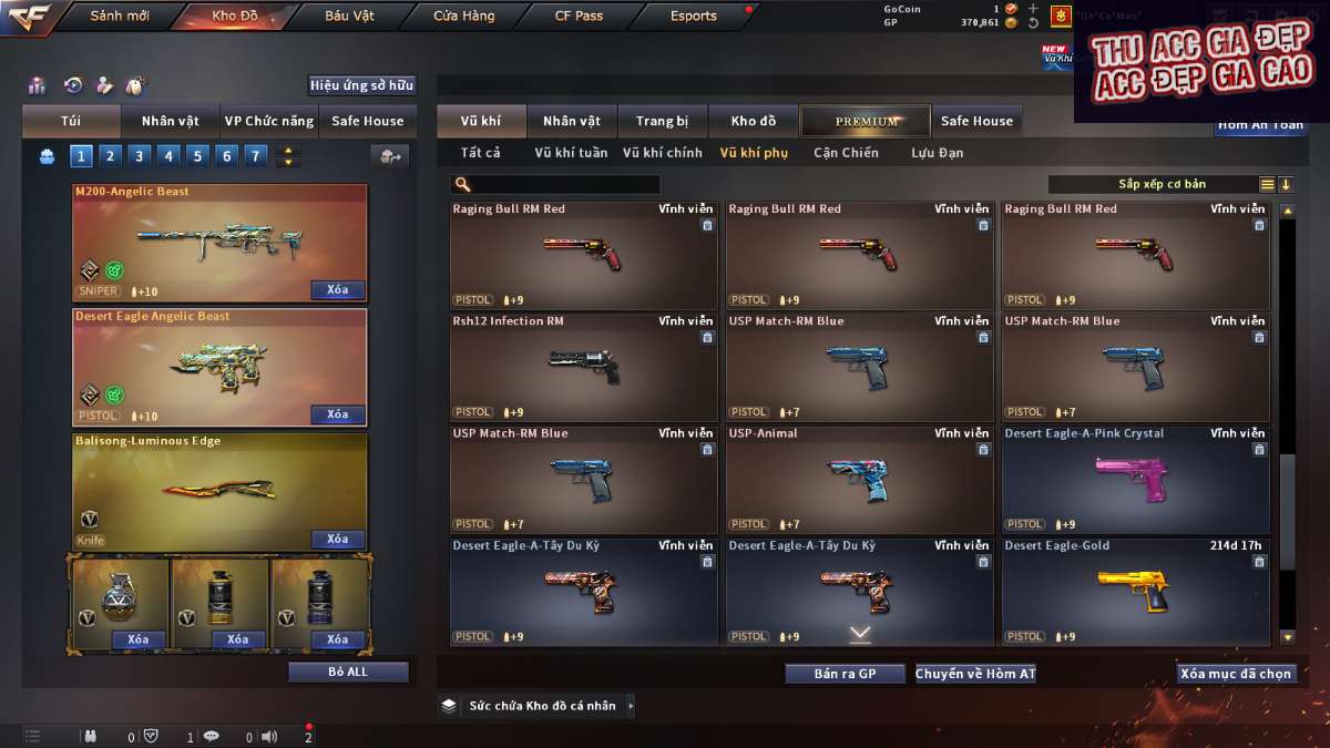 shop acc cf uy tin gia re